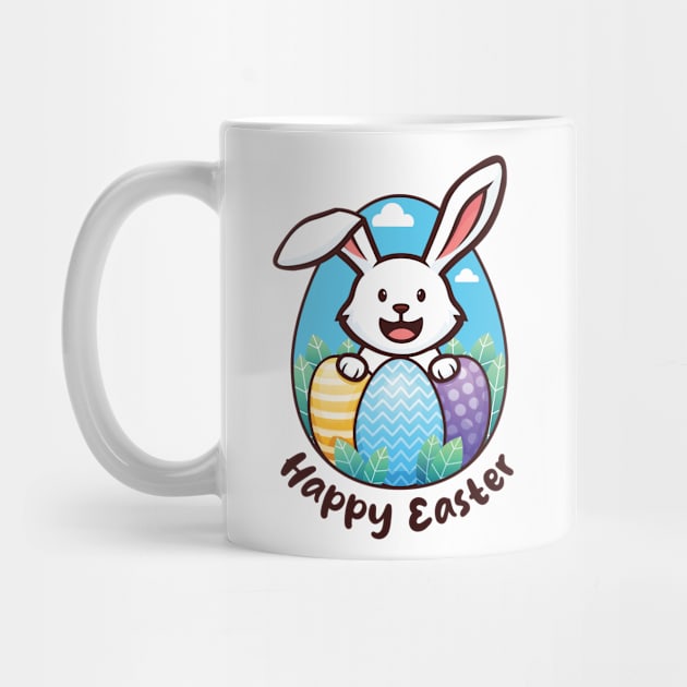 Happy Easter - Easter Bunny (on light colors) by Messy Nessie